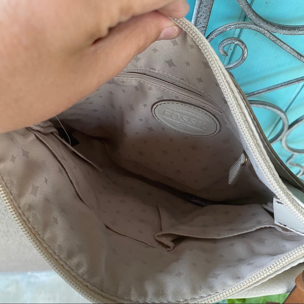 Fossil shoulder purse bag cream tan - Picture 10 of 11